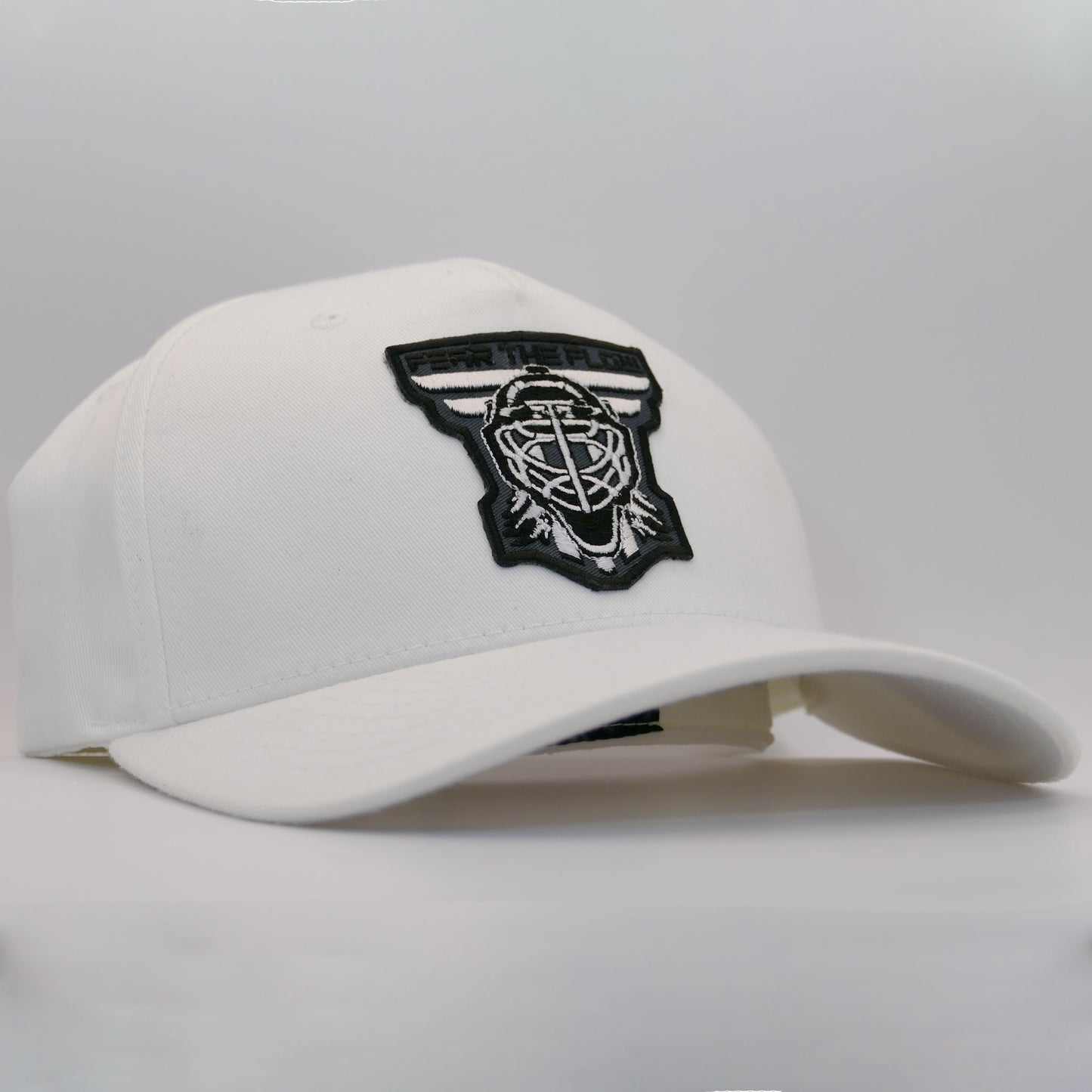 White FlexFit Hat with White Patch