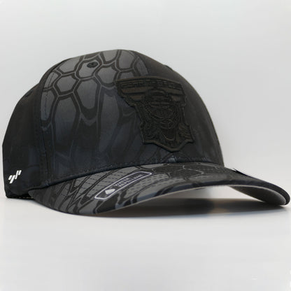 Kryptek Typhon FlexFit Hat with Black Patch